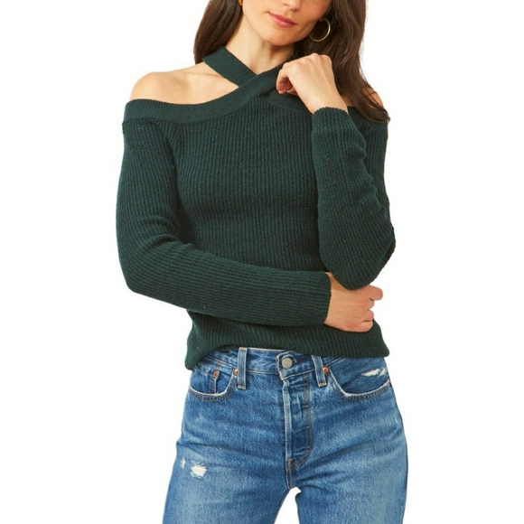 State Cross Neck Cold Shoulder Cotton 